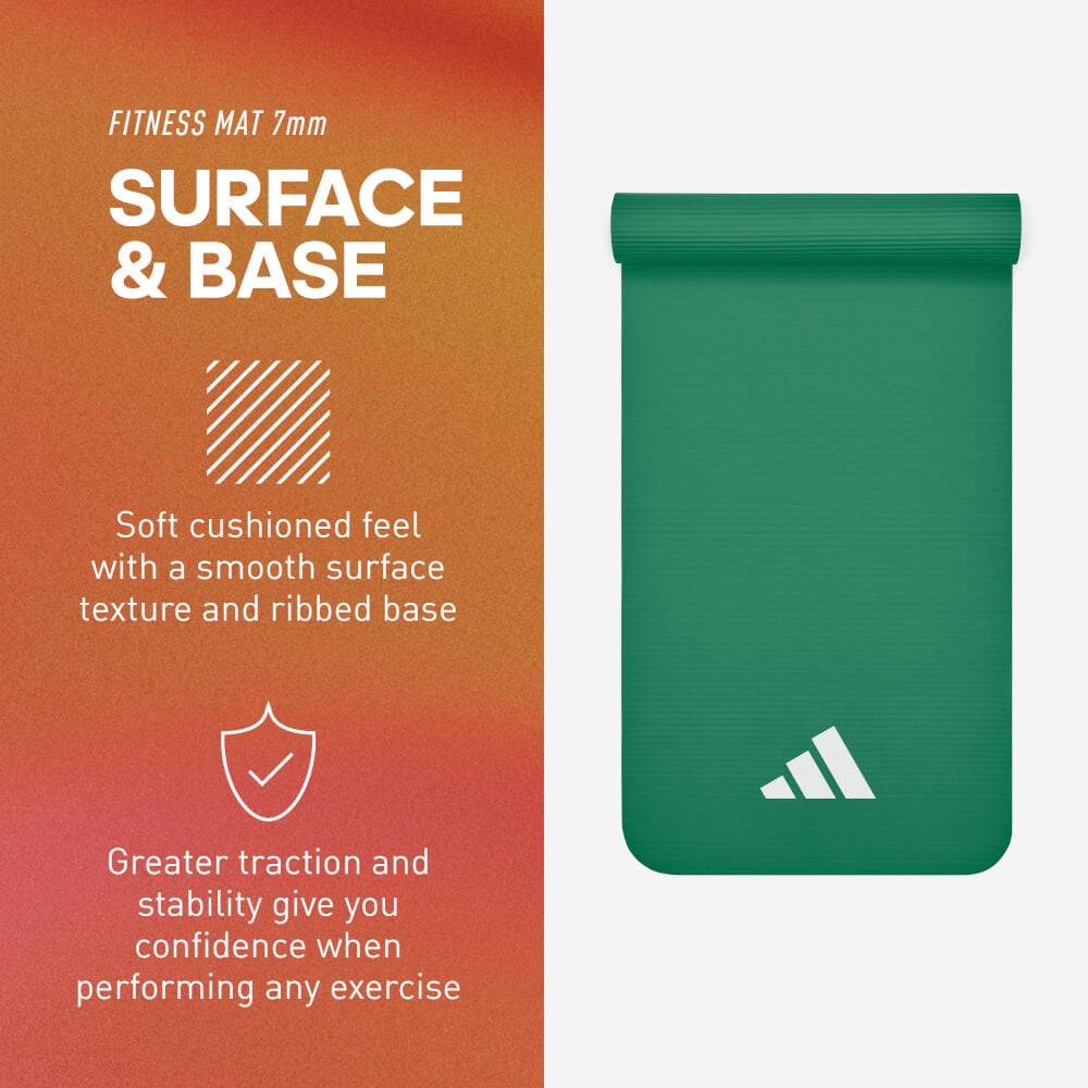 เสื่อฟิตเนส 7 มม. ADIDAS ADMT-11014DG สีเขียวเข้ม